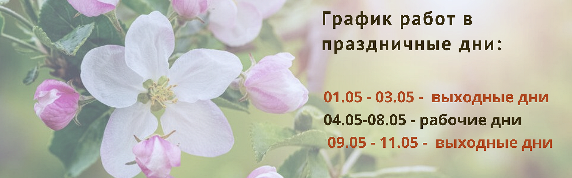 Майские праздники режим